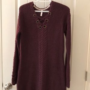 Sweater dress tunic Xhilaration  purple sz medium